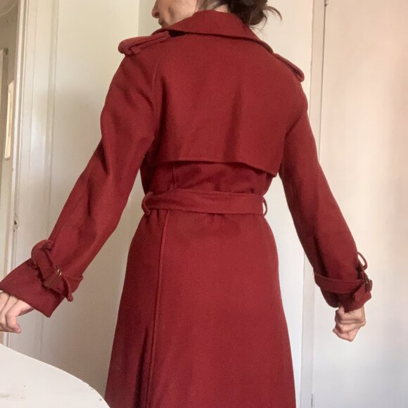 Fabulous vintage wool trench in rust - Picture 2 of 4